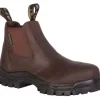 Honeywell 45627-BRN-085 Oiled Brown Nubuck Leather Pull-on 6" Boot, Size 8.5