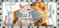 Hopkins Bell Black Paw Print License Plate Frame (22-1-46104-8)