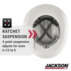 Jackson Safety White Western Cowboy Hard Hat (19500)