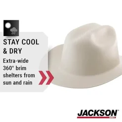 Jackson Safety White Western Cowboy Hard Hat (19500)