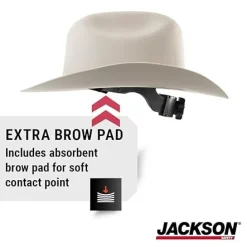 Jackson Safety White Western Cowboy Hard Hat (19500)