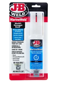 JB Weld 50172 MarineWeld Syringe Bonding Adhesive for Boats, Watercraft & More