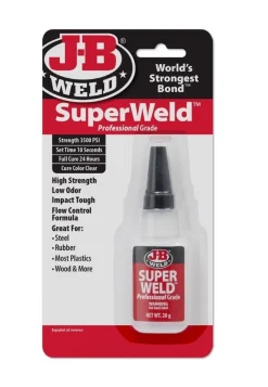 JB Weld 33120 Professional Grade Super Glue, 20 Gram, Clear