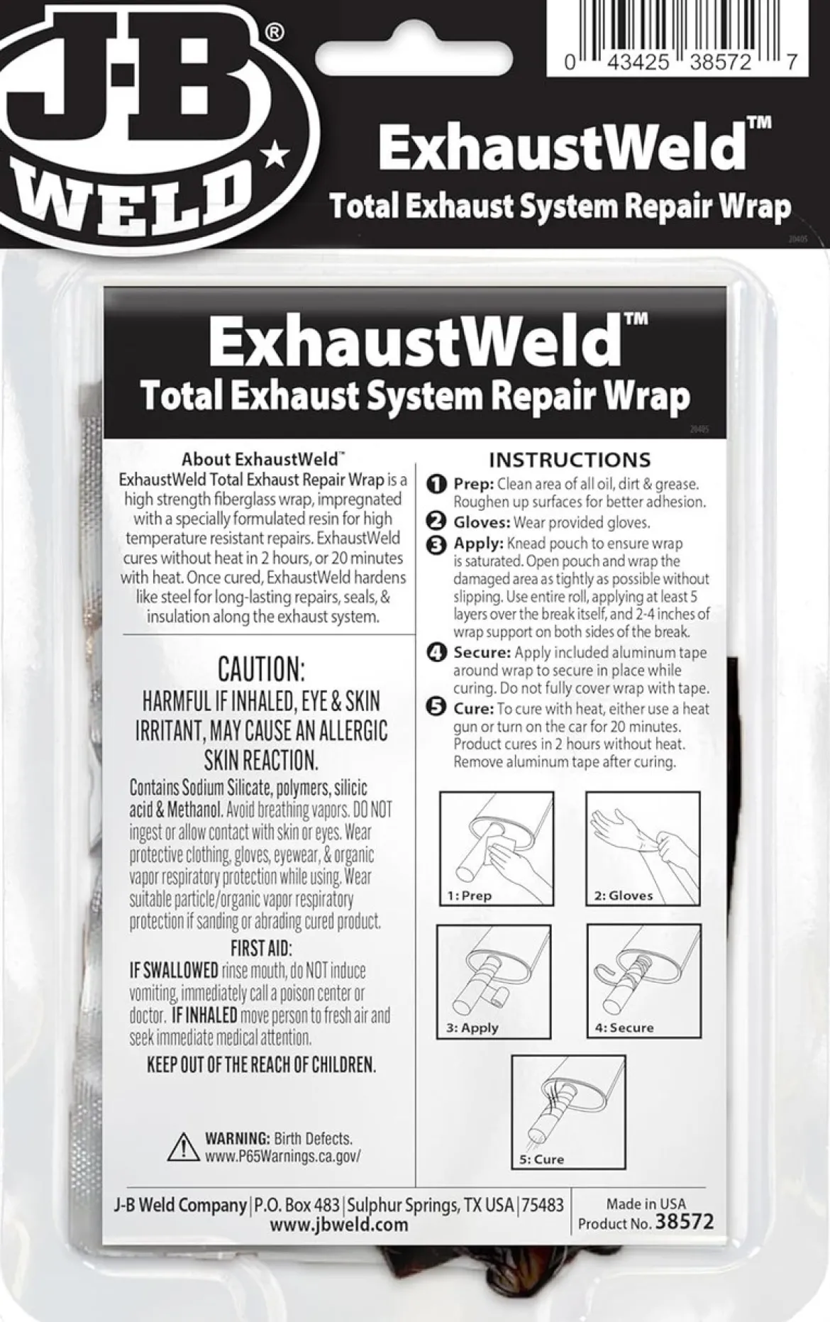 JB Weld 2" X 72" Repair Wrap, White (38572)