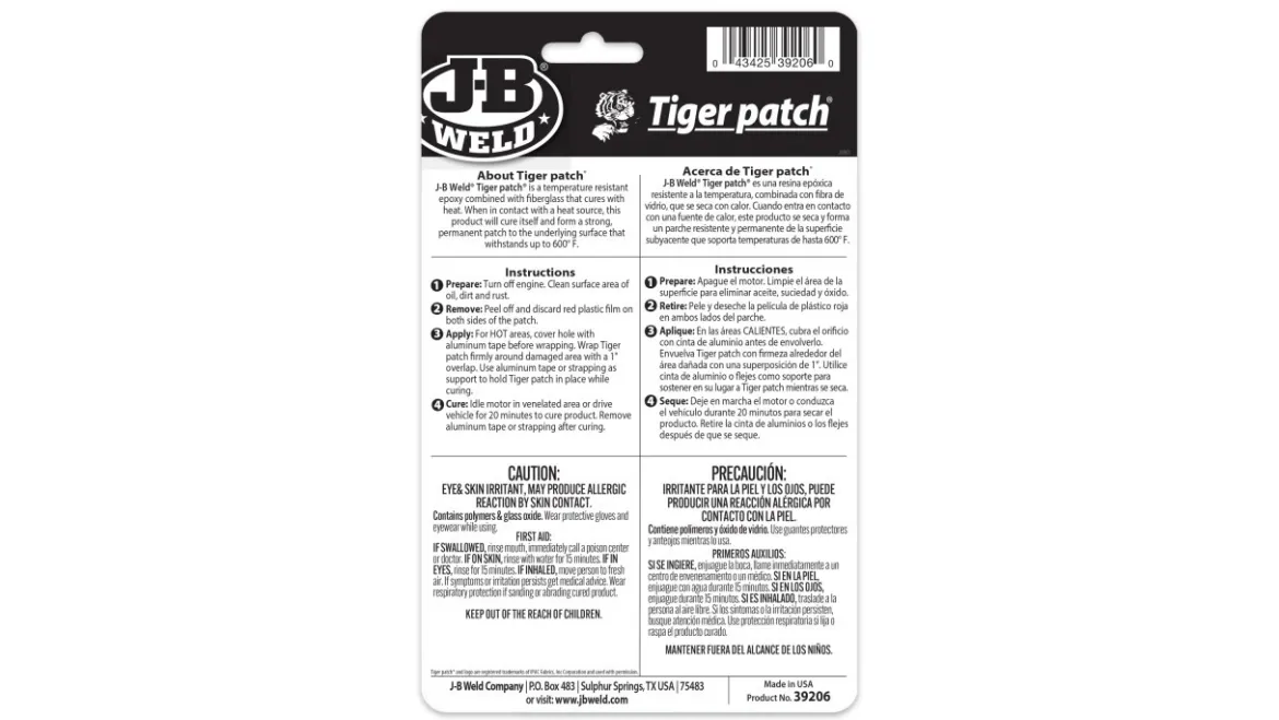 JB Weld Muffler Patch (39206)