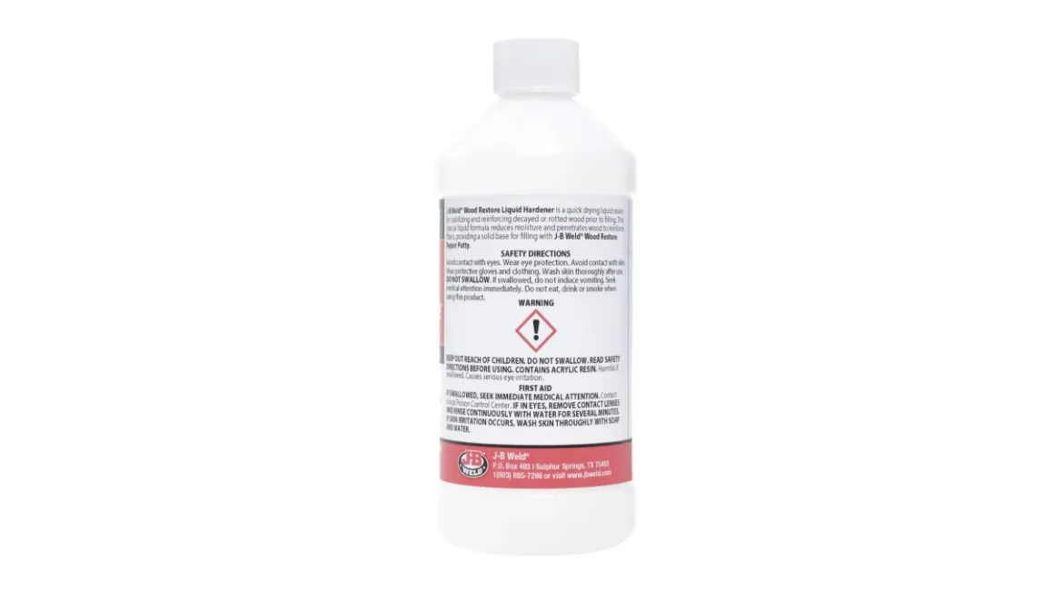 JB Weld Wood Restore Liquid Hardener - 16 Oz., Original Version (40001)