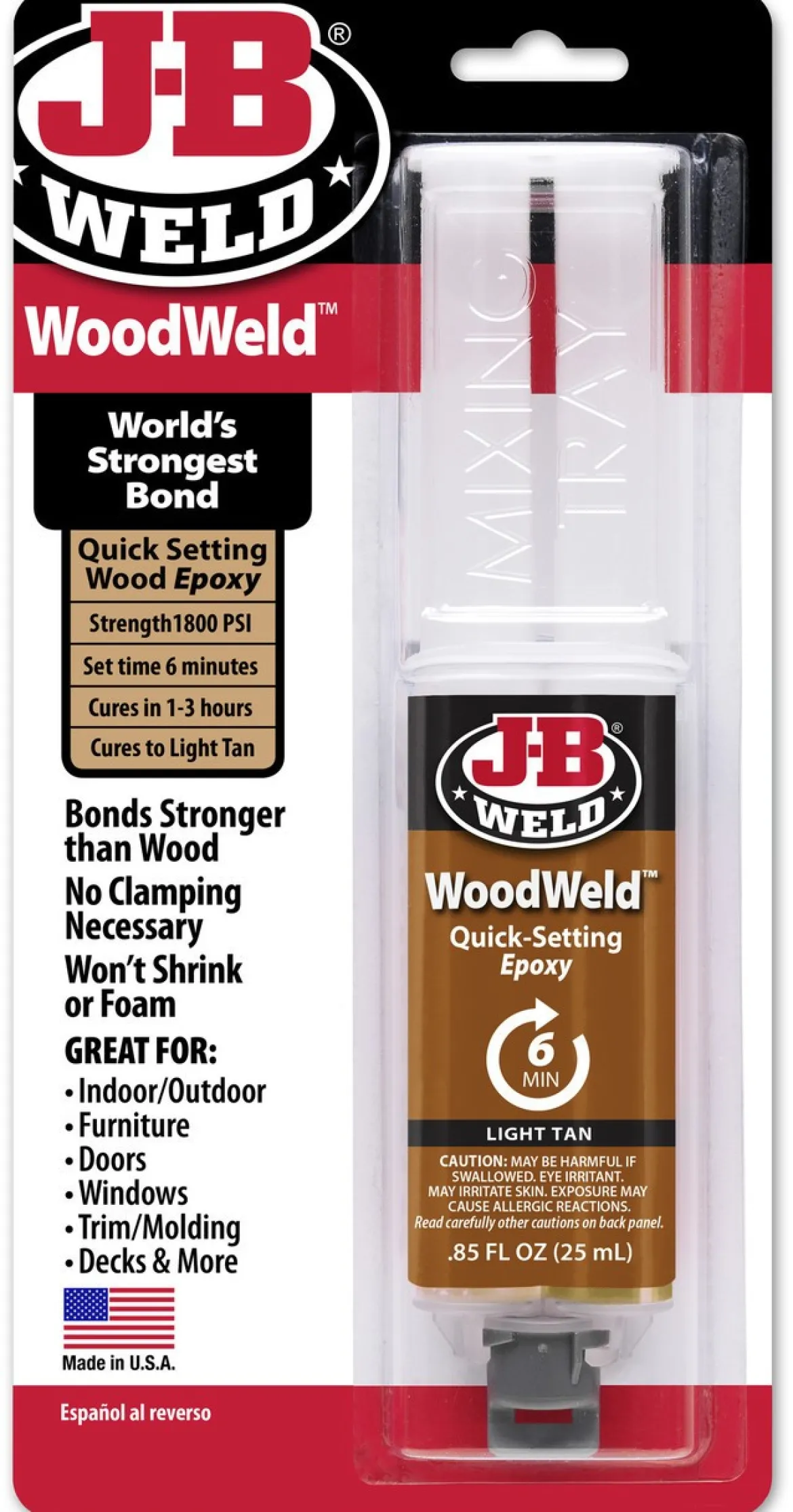 JB Weld WoodWeld Syringe Bonding Adhesive (50151)