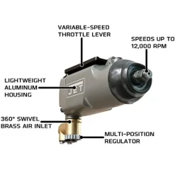 Jet JAT-100 Model 12000 RPM 3/8-Inch Butterfly Impact Wrench (505100)
