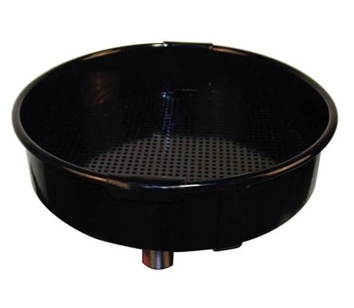 John Dow 16" Centered Steel Funnel with Screen for Oil Drains (20DCE-1-A)