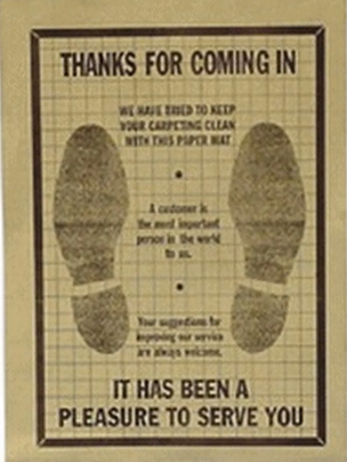 John Dow Industries Disposable Paper Floor Mats for Workshops (PFM-500)
