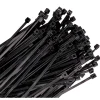 K Tool Cable Zip Tie – Black 7", 50 Lb Tensile Strength, 100 Pack (78070)