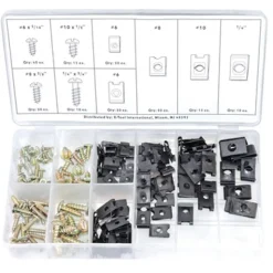 K Tool International U-Clip and Screw Assortment 170 Pc (KTI00084)