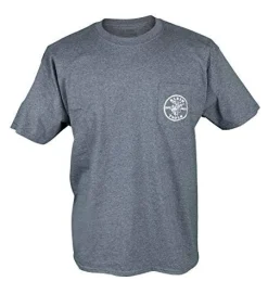 Klein MBA00121-2 Short-sleeve Lineman Logo Pocket T-shirt, Gray, Large