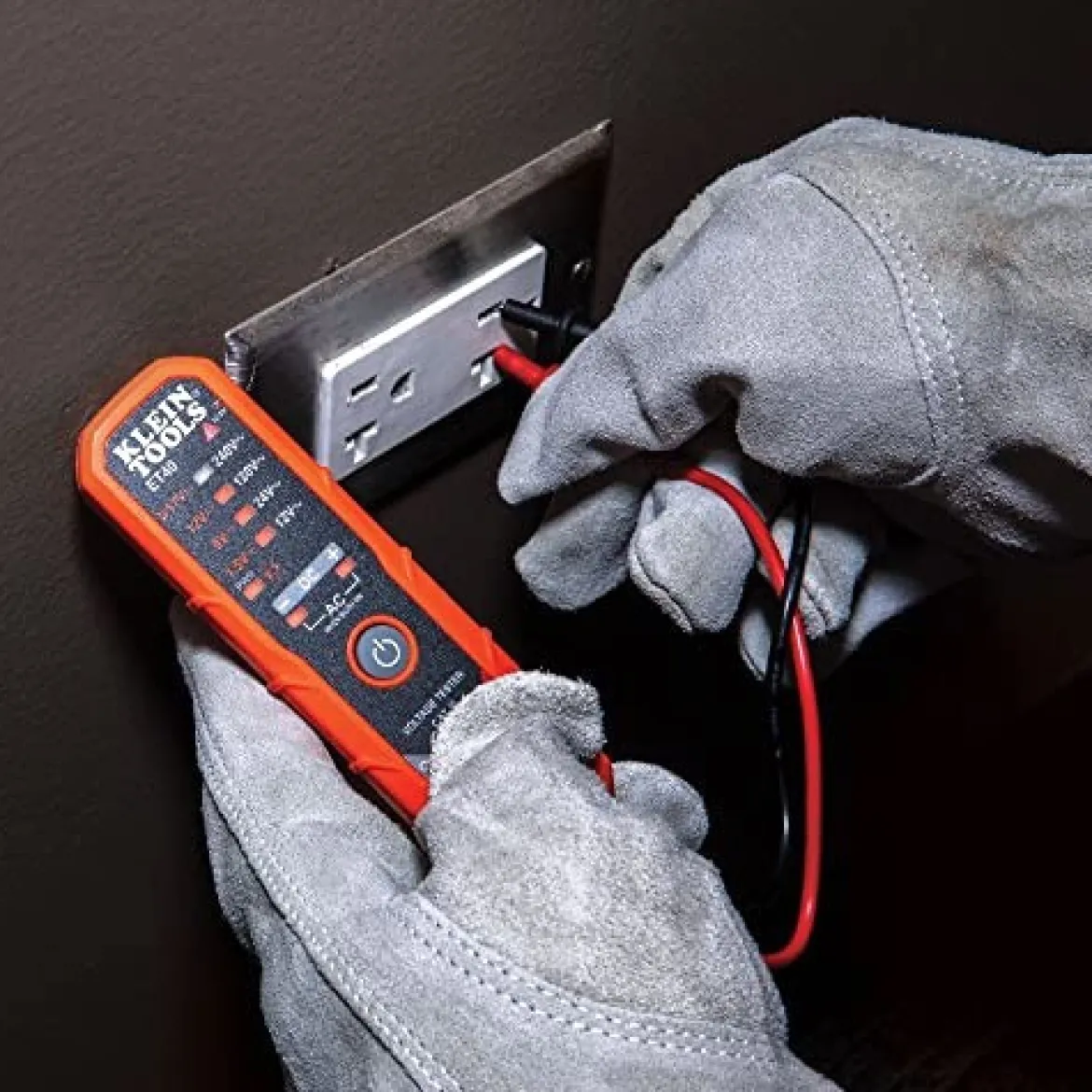 Klein Tools ET40 Voltage Tester, AC Voltage, DC Voltage, and DC Polarity