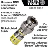 Klein VDV813-607 BNC Compression Coax Connector, for RG6/6Q Coaxial Cables