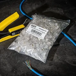 Klein VDV826-763 Pass-Thru Modular Data Plugs for RJ45, Pass Through Connectors