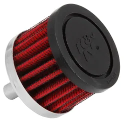 K&N Filters Vent Air Filter - Steel Base - 3/8" OD Flange 2" OD 1-1/2"H (KNN62-1000)