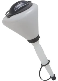 Lisle 19832 Plastic Funnel with Lid and Spout Cap - 1.6 Quart Capacity
