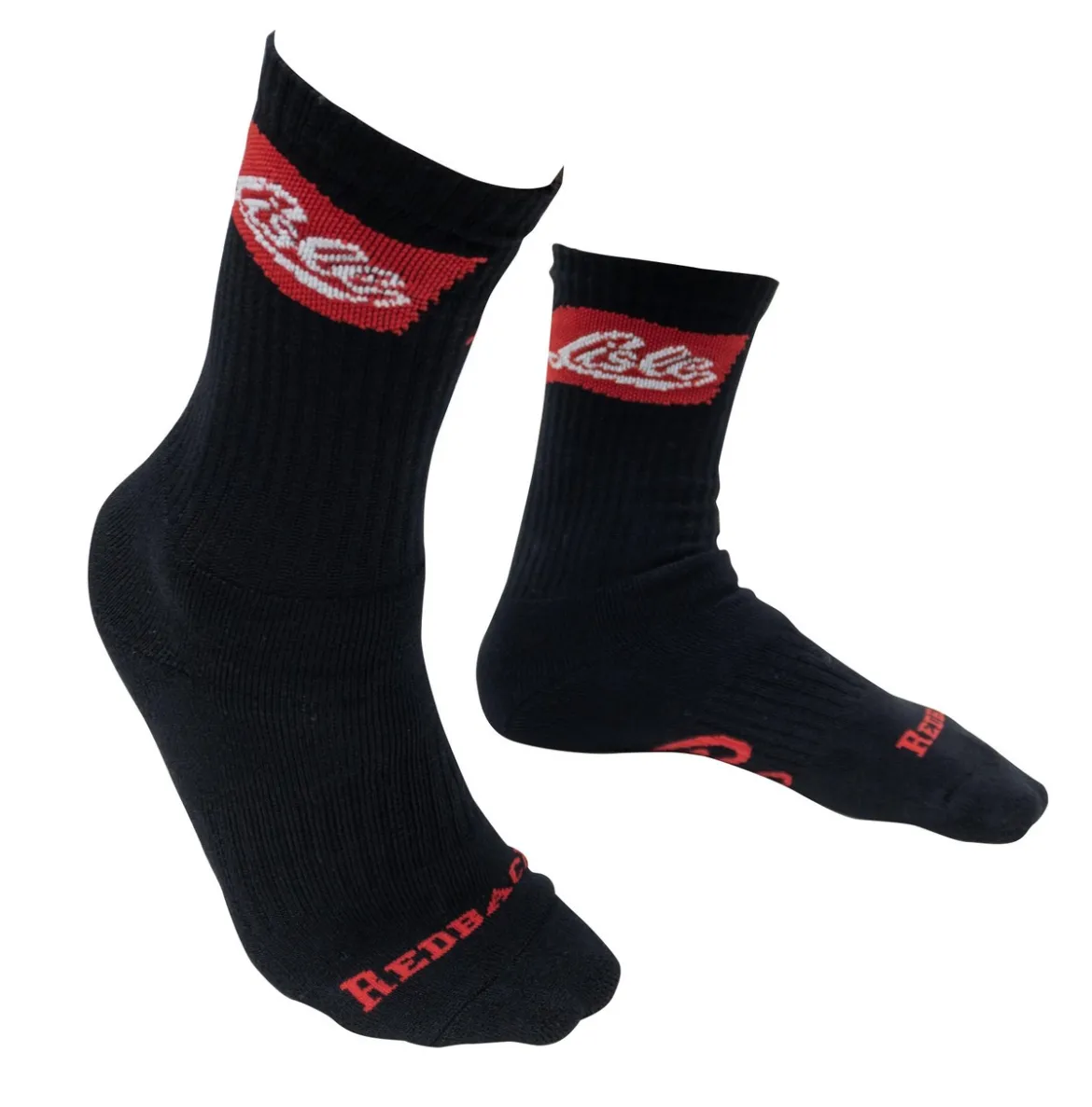 Lisle Black Crew Socks (89160)