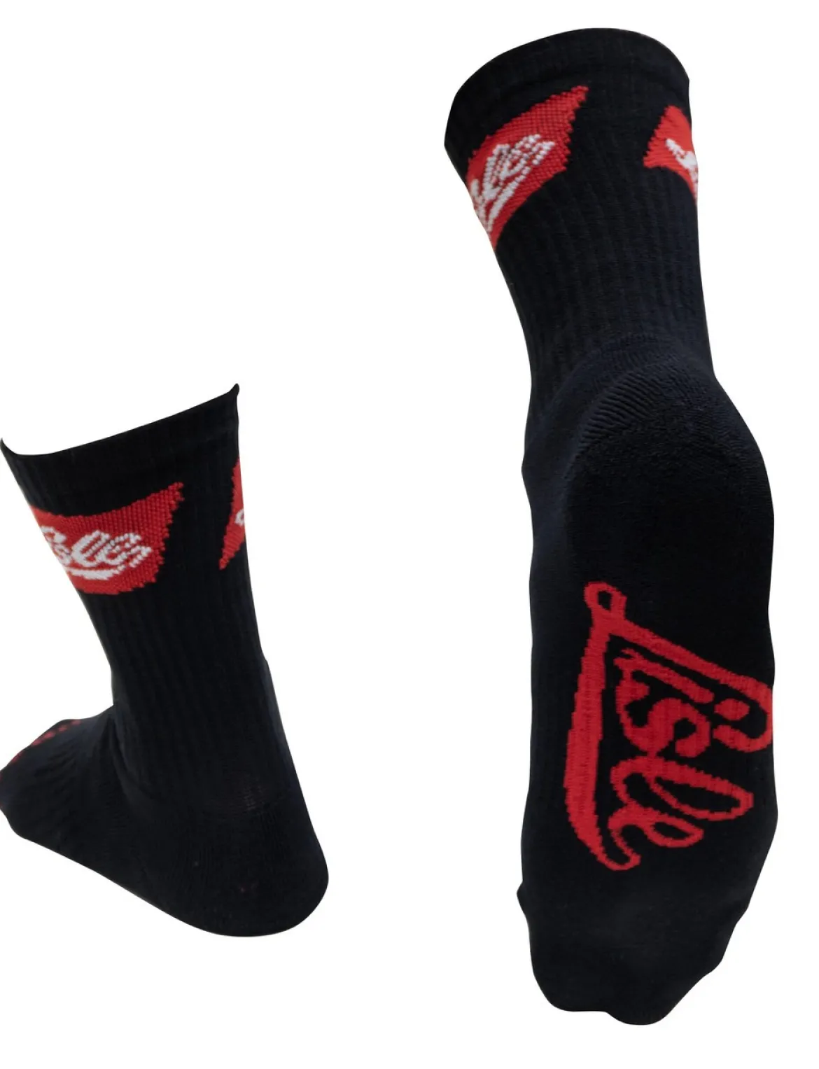 Lisle Black Crew Socks (89160)