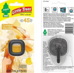 Little Trees CTK-52632-24 Air Car Freshener Vent Liquid Golden Vanilla, 4-Pack