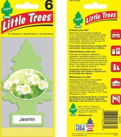 Little Trees U6P-60433 Air Car Freshener Traditional Jasmin, 6-Pack