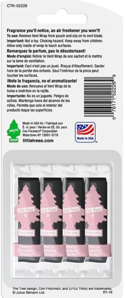 Little Trees Vent Wrap 4-Pack Cherry Blossom Honey