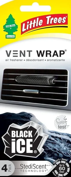 Little Trees Vent Wrap 4-Pack Black Ice