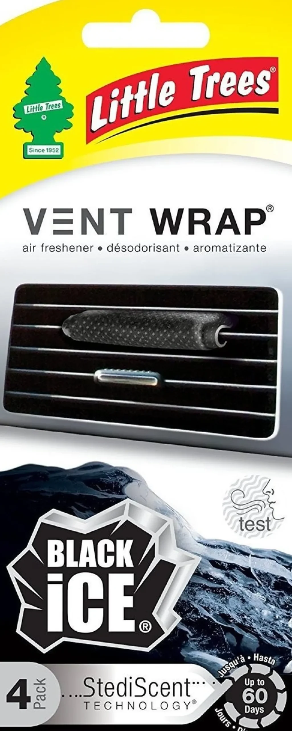 Little Trees Vent Wrap 4-Pack Black Ice