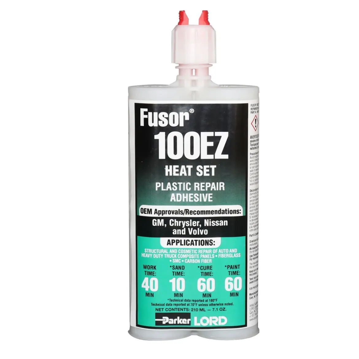 Lord Fusor 100EZ EZ Plastic Body Repair Adhesive (Heat-Set), 7.1 oz (FUS-100EZ)