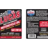 Lucas Oil 10700 SAE 20W-50 Motorcycle Oil - Gray - 1 Qt.