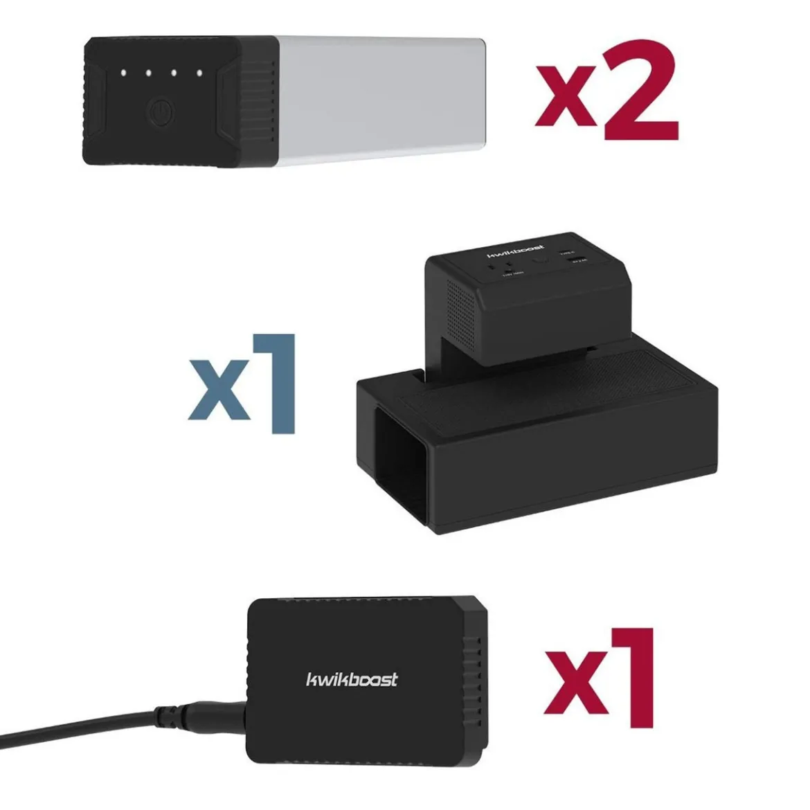 Luxor Workspaces Edgepower 2-Battery Kit: Clamp-On Charger, Starter (KBEP-2B1C1)