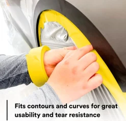 3M 06652 Automotive Refinish Masking Tape 55m Length x 18mm Width, Yellow