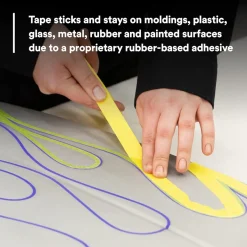 3M 06652 Automotive Refinish Masking Tape 55m Length x 18mm Width, Yellow