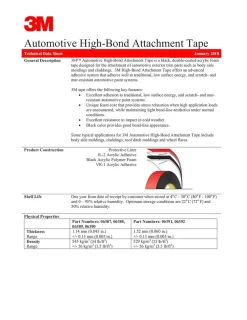 3M 7/8" X 10' Automotive Acrylic Plus Attachment Tape (6395)