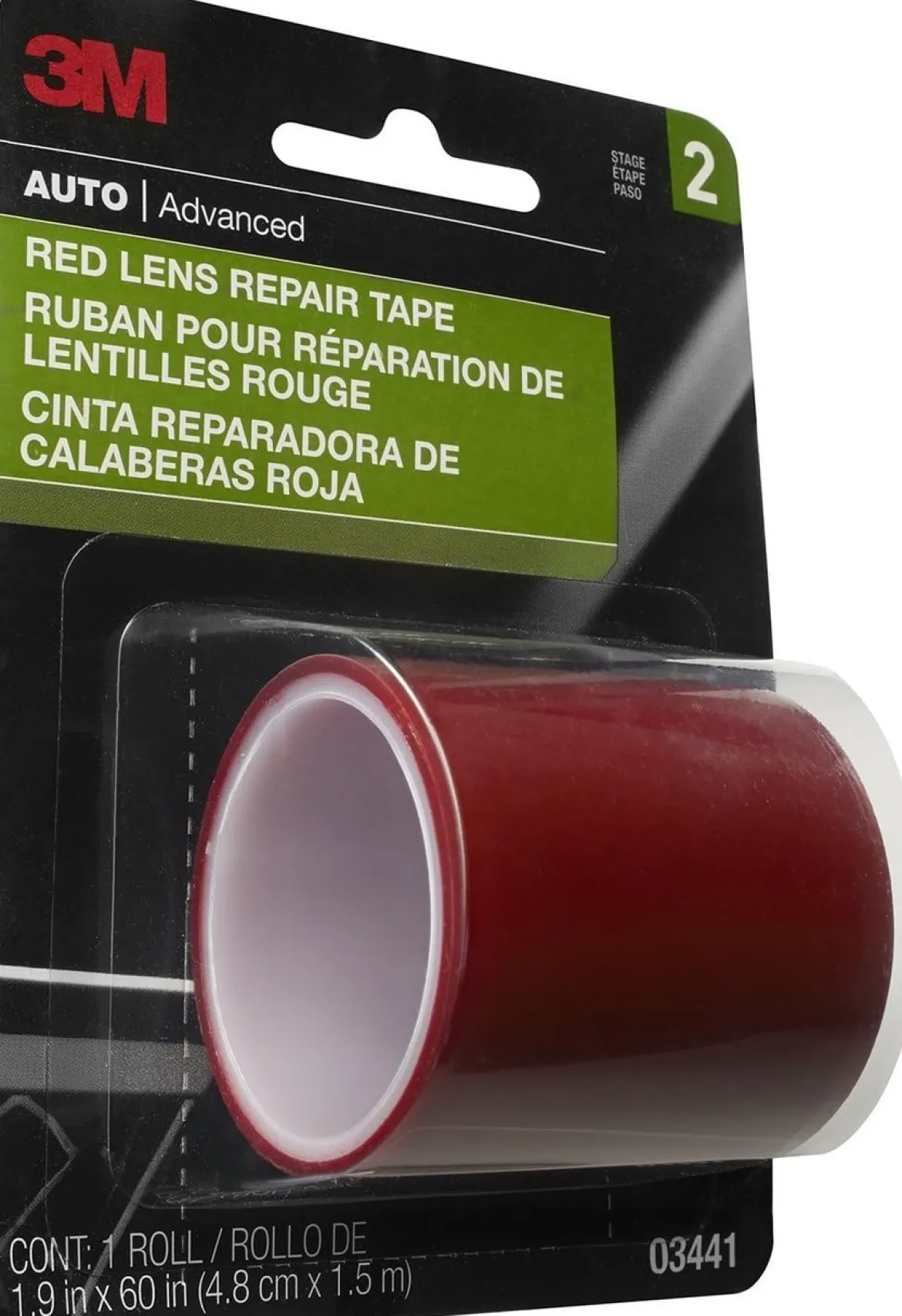 3M 1.875" X 60" Red Lens Repair Tape (3441)