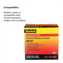 3M 2.5" X 10' Scotch Electrical Moisture Sealant Roll (6147)