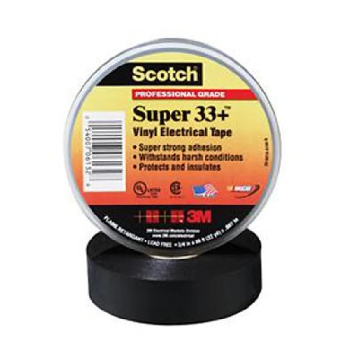 3M 3/4" X 66' Scotch Super 33+ Vinyl Electrical Tape (06132)