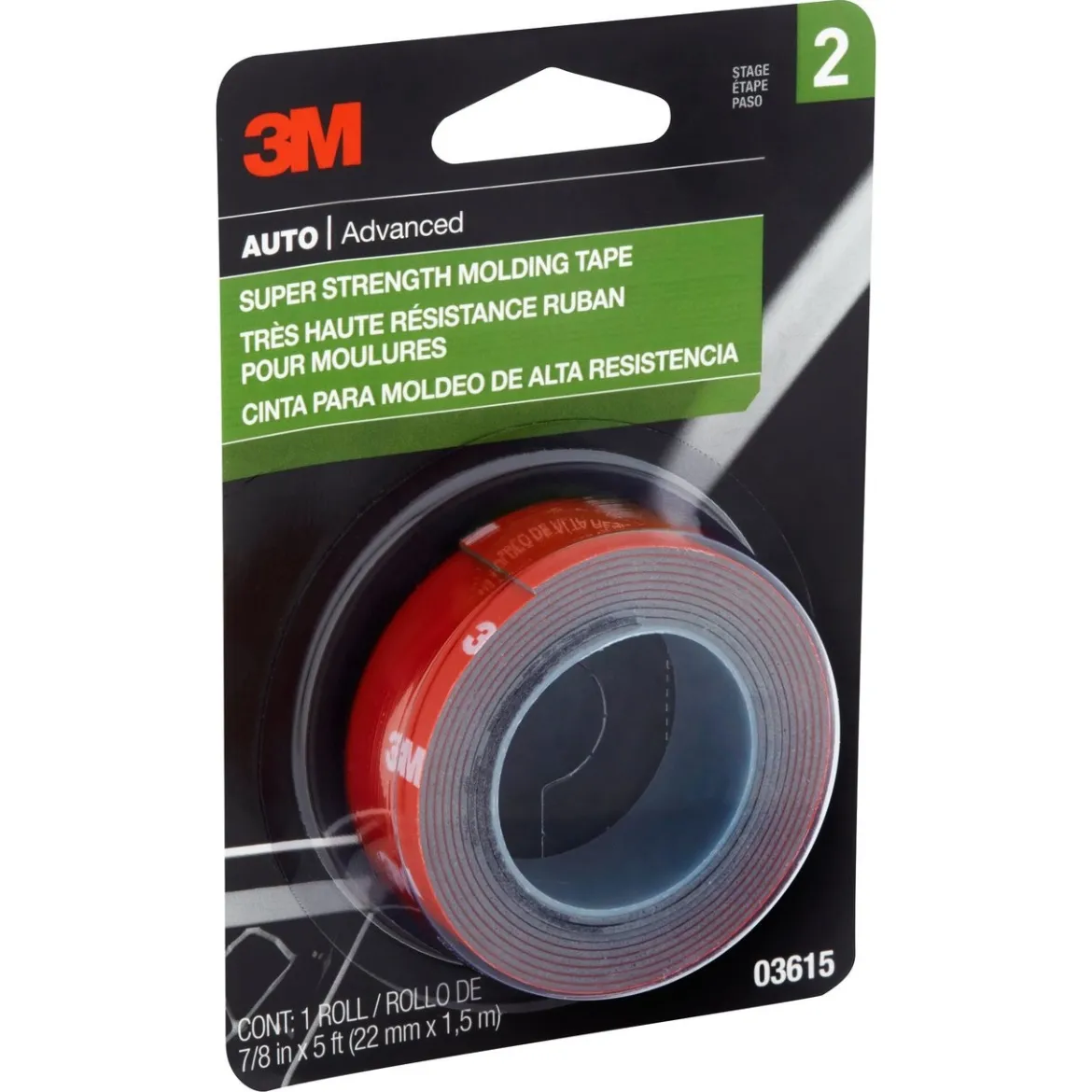 3M 7/8" X 5' Super Strength Molding Tape (03615)