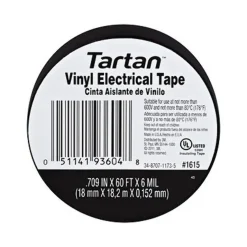 3M 0.709" X 60' X 6 mil Tartan Vinyl Electrical Tape (93604)