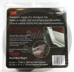 3M 1/2" X 10 Yard Black Automotive Acrylic Plus Attachment Tape (6397)