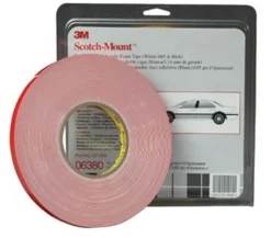 3M 1/2" X 20 Yards Black Automotive Acrylic+ Attachment Tape (6382)