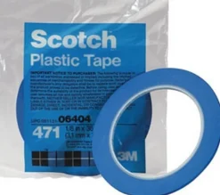 3M 3/4" X 36 Yards Blue Scotch Plastic Tape 471 (6409)