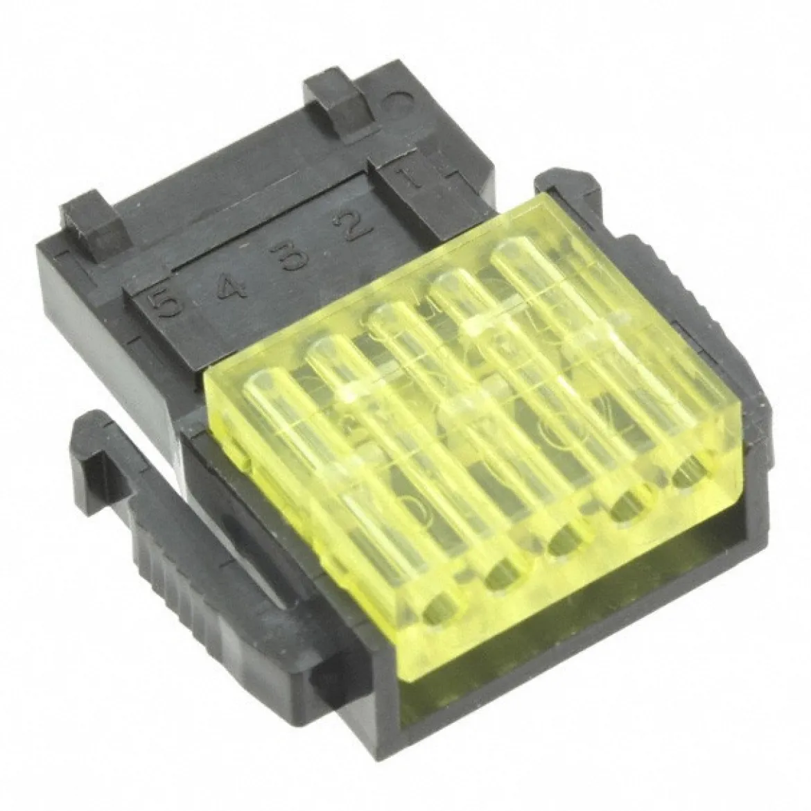 3M 3mm IDC 5Pos Yellow Power Clamp Wiremount Socket (35505)