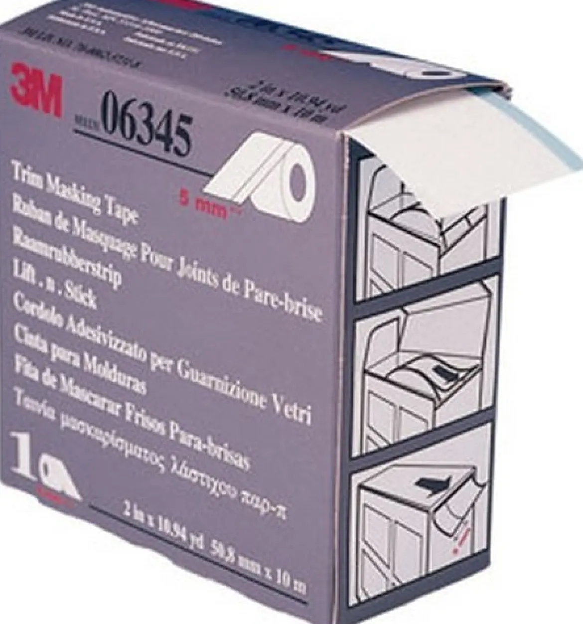 3M 50.8mm X 10m Perforated Trim Masking Tape (6345)