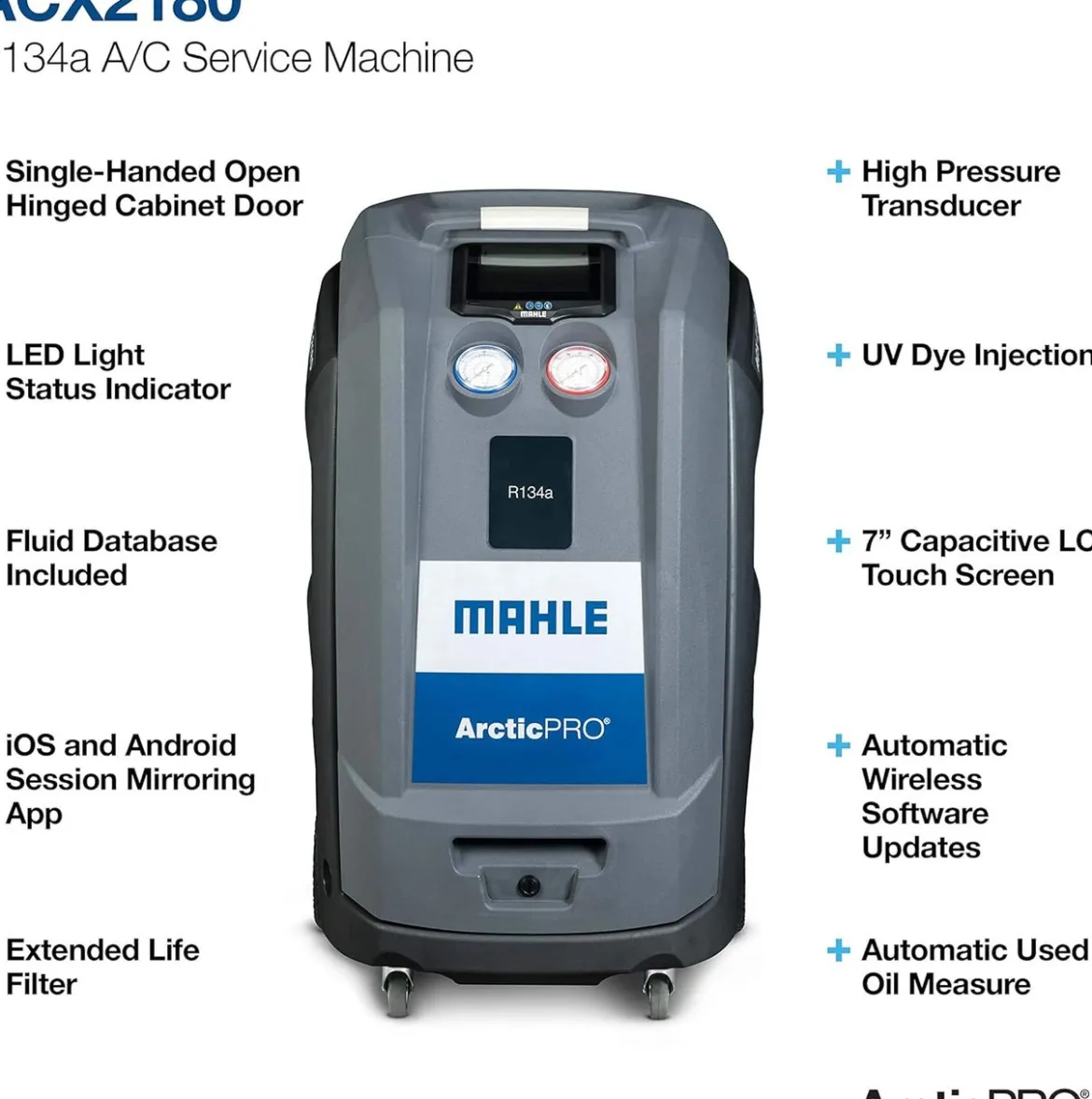 Mahle ArcticPro ACX2180 R134A Refrigerant Recovery Machine (460 80447 00)