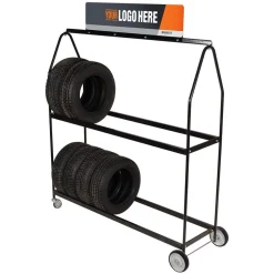 Martins Industries Deluxe Mobile Tire Display Rack on Wheels (MTD-72)