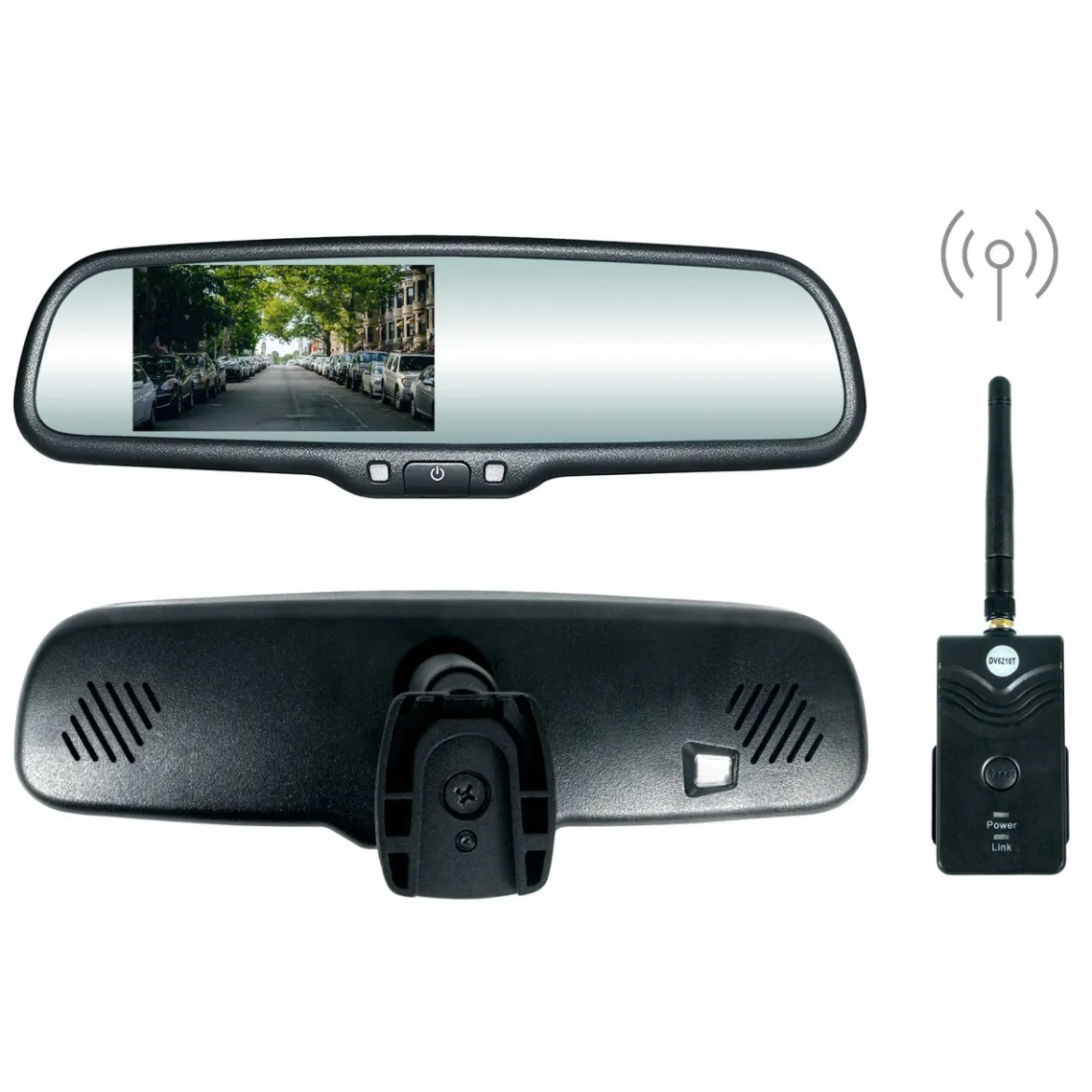 Master Tailgaters 10.5" OEM Rear View Mirror with 4.3" LCD Screen | Rearview Universal Fit Mount | Auto Adjusting Brightness LCD | Anti Glare | Full Original Mirror Replacement | Easy to Install (MR-43-A1)