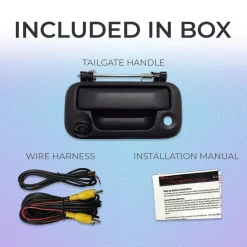 Master Tailgaters Ford F150, F250, F350, F450, F550 (2005-2016) Black Metal Replacement Tailgate Handle with Backup Camera (MT-F05B-M)