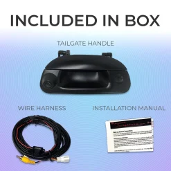 Master Tailgaters Ford F150 F250 F350 F450 F550 (1997-2007) Replacement Tailgate Handle with Backup Camera (with Key Hole Plug) (MT-F97B-KHP)